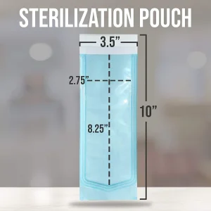 Sacos de Autoclave Auto Selantes para Esterilização Médica (32mm X 75mm) - Conjunto de 200
