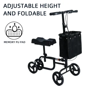 Wholesale Assistive Mobility Supplies Custom Aluminium 4 Wheel Elderly Walker Rollator with Seat