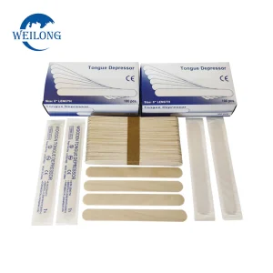 Disposable Individual Packaging Packaged Wooden Tongue Depressor Body Use Paint Type Non-Sterile Tongue Depressor for Adults