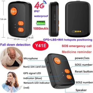 China factory 4G Waterproof elderly GPS Tracker device with fall alert medicine notification Y41E