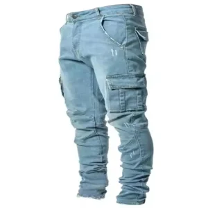 Calças Jeans Slim-Fit Estilosas