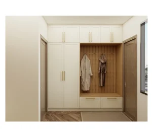 Solid Wood Shoe Cabinet with 4 Flip Drawers