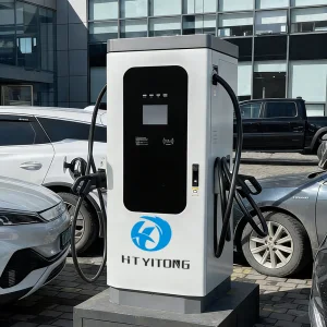 New HTTITONG IP54 Double Gun 60kW 120kW 180kW 420kW Ocpp DC EV Floor-Mounted Metal CCS Electric Fast Car Charging Station