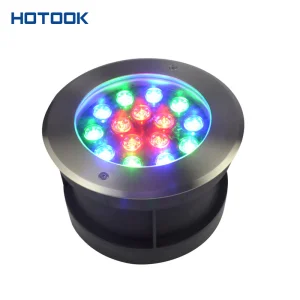 Hotook Premium Recessed LED Underground Lights WiFi APP Control Stainless Steel 15W RGB LED Inground Lights