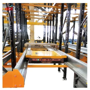 EBILTECH Steel/Metal Radio Pallet Shuttle Car Warehouse Automation Equipment with 2000kg Capacity and Anti-Collision Storage