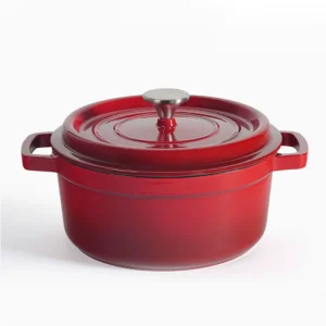 Enameled Cast Iron Dutch Oven | Red Casserole Pot, Gas &amp; Induction Compatible, 20-28cm