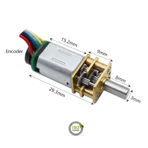 GM12-N20 12mm DC Gear Reduction Motor 1.5v-24volt Low RPM Low Speed 100:1-1000:1 Gear Ratio Permanent Magnet Construction