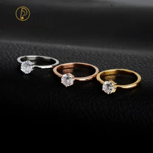 Hot Sale Halo Design Gold Plated Zircon Round Brilliant Cut Diamond Six-Claw Setting Engagement Ring for Wedding