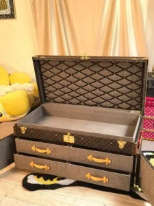 LV Style Monogram Trunk Coffee Table