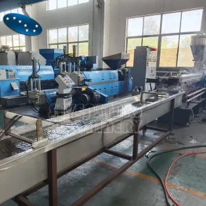 Máquina de Pelotização de Extrusora de Parafuso Duplo para Masterbatch de Cor Plástica/Linha de Produção de PE PP ABS