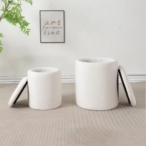 Premium Velvet Ottoman Storage Stool