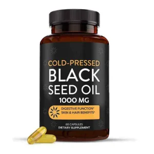 Blochealth Black Seed Oil Capsules with Turmeric Curcumin Supplement-Immune &amp; Digestive Health Support-60 Count