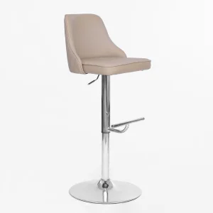 ZY-8135 Modern Swivel Leather Bar Stools Home Hotel Dining Use Solid High Metal Base Height Adjustable Counter Height