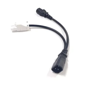 Cabo divisor Y de conector coaxial RF IEC C14 para IEC C13/ St18