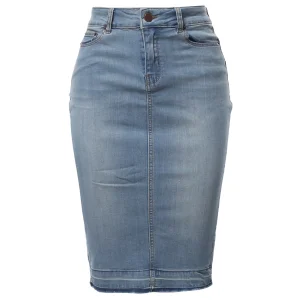 Vintage Winter Eco-Friendly Skinny Denim Pencil Skirt