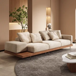 Wooden Solid Wood Sofa Chair Luxury Hotel Living Room Sofa