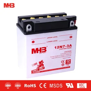 Mhb 12n7-3A High Quality Best Price 12V 7ah Motorcycle Batteries Dry Charged Motor Battery