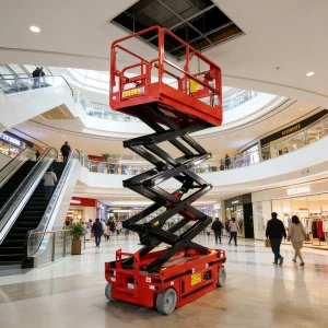 Self Driven Mobile Scissor Lift for Aircraft Maintenance Operations