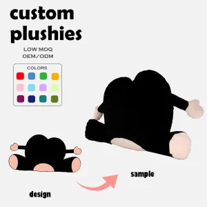 Custom Cozy Heart-Shaped Plush Cover Premium Car Seat Cushion Backrest Back Cushion Office Chair Lumbar Support Car Back Pillow