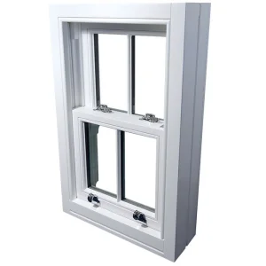 Simple Design PVC Double Hung Window UPVC Vinyl Insulated Residential House Double Glazed Windows