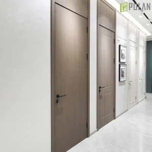 Latest Design Interior Hidden Frame Sound Reducing MDF Door Skin PVC Finishing Wooden Flush Door for Home/Office