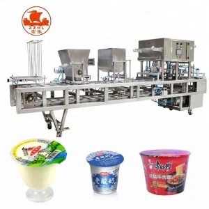 Automatic High Viscosity Liquid Yogurt Cup Filling Machine Coffee Water Cup Nitrogen Filling and Sealing Machine