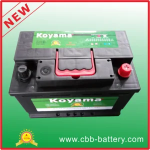 12V 75ah Maintenance Free Car Battery DIN75 57539mf DIN75mf