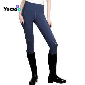 Women's Full Seat Riding Tights with Double-Layer Pockets Equestrian Breeches