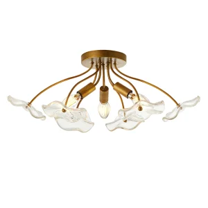 Midcentury Vintage 3-Light Flush Mount