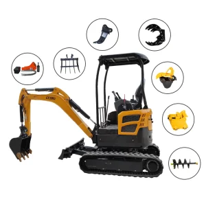 Ltmg Mini Excavator 2 Ton Hydraulic Crawler Digger Bagger Zero Tail Design with Pilot Control Retractable Track Price