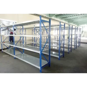 Long Span Storage Warehouse Shelving Medium Duty Metal Rack