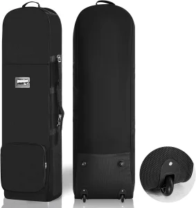 Padded Golf Travel Bags With Wheels Oxford Soft Sided Foldable Golf Club Travel Covers for AirlinesGolf Club Bag Protection