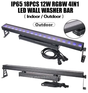Waterproof Led RGBW Wall Washer Light IP65 18*12w 4in1 Outdoor Wall Washer for High Rise Building