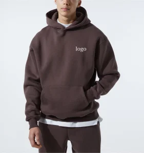 Wholesale OEM Thickened Oversized Hoodie, Dropped Shoulder Casual Style Men's Pullover Hoodie, Custom Bubble Print Fleece Hoodie