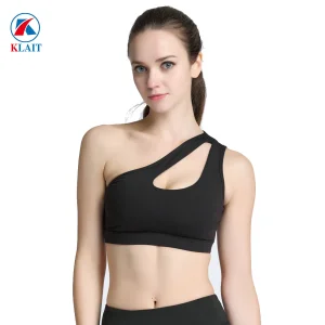 Sujetadores de yoga y fitness de alta impacto para mujeres, transpirables, de un solo hombro, con estilo y comodidad