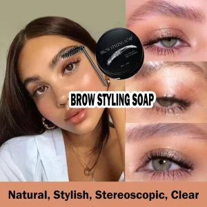 Hot Selling Long Lasting Natural Waterproof Brows Styling Gel Eyebrow Cream Brows Soap with Brush