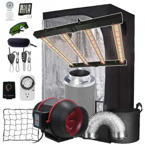 Indoor 4x4 Grow Tent Complete Kit 120x120 150x150x180 720w Led Grow Light with Accessories DC Fan Grow Room for Tomato