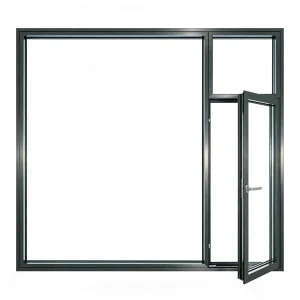 Premium Quality Aluminium Profile PVC Soundproof Aluminum Clad Wood Side Hung Round Casement Window for Villa and House with Jiedo Handle