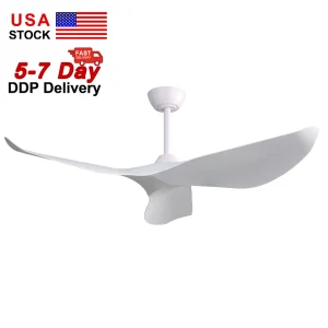 USA in Stock Indoor 52 Inch Reversible Bldc Motor Decorative Wood Ceiling Fan With Remote Control