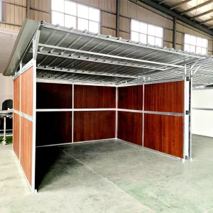 Permanent Run In Shed Outside Horse Stall