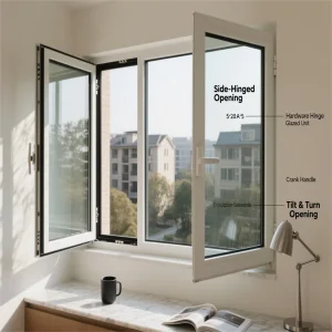 Affordable PVC/UPVC Inward Opening Hopper Window – Durable &amp; Stylish for Any Space