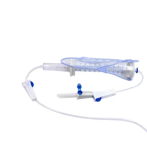 Conjunto de infusión desechable médico pediátrico de volumen medido bureta 100ml, 120ml, 150ml