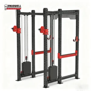 Precision Iron Functional Trainer with Cable Pulley System Stainless Bottom Plate and Custom Delivery Options Cable Pulley Trainer