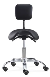 Ergonomic Swivel Saddle Rolling Stool for Clinic Spas Salons