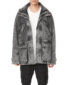 Custom Logo Jackets for Man West Cowboy Denim Jacket Sherpa Fleece Lining Vintage Men Jacket