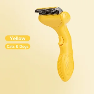 Long-Handled One-Button Dog Cat Floating Hair Removal Grooming Tool