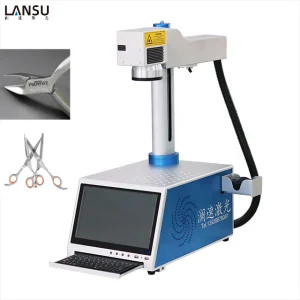 20W 30W Mini Fiber Laser Marking And Engraving Machine For Metal Tags Jewelry Nameplates And Logo