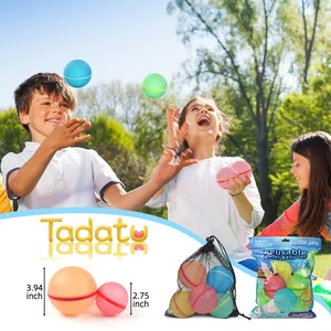 Tadatu 8 Pack Magnetic Water Bombs Silicone Self Sealing Refillable Reusable Water Bomb Balloons For Kids Summer Pool Beach Fun