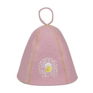 Wholesale Luxury Eco-Friendly Reusable Soft Natural 100% Wool Felt Bath Sauna Hat with Custom Logo for Hair Care