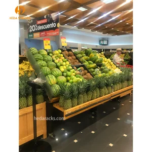 Supermarket Vegetable Rack Fruit Display Stand Shelf Hot Sale Fruit and Vegetable Display Stand for Super Market